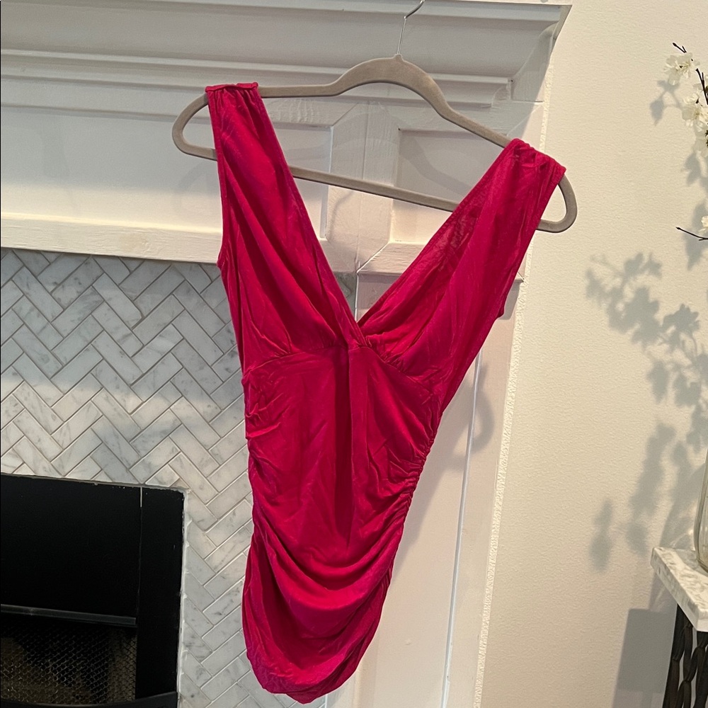Saint Grace Bold Pink Sleeveless Top